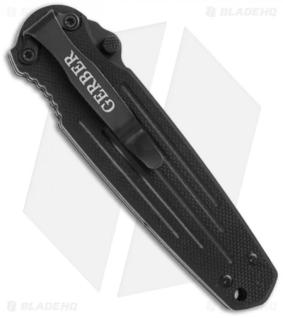 Gerber Mini Covert Spring Assisted Knife Drop Point (2.75" Black Serr) 22-01967 4 Gerber Mini Covert Spring Assisted Knife Drop Point (2.75" Black Serr) 22-01967 - Image 2