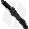 Gerber Kiowa Folding Tactical Knife Tanto (3" Black Serr) -Buck Knives Store gerber kiowa black serr folding 22 41405