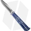 Hom Design Specter Evo Titanium Balisong Butterfly Knife Blue (4.4" Two-Tone)