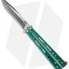 Hom Design Specter Evo Titanium Balisong Butterfly Knife Green (4.4" Two-Tone)
