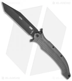 HTM Darrel Ralph AXD 5.5 Manual Folder Knife Bead Blast Ti (5.5" Black)