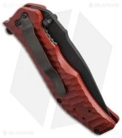 HTM Darrel Ralph Gun Hammer Tanto Spring Assisted Knife Red (3.5" Black) -Buck Knives Store htm gun hammer assist crimson red dlc tanto cm side