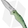 Kershaw Bump Assisted Opening Knife Green Titanium (3.5" Satin) 1590GR -Buck Knives Store kershaw flipper bump green satin plain 1590gr