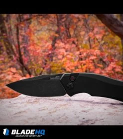 Kershaw Launch 1 Automatic Knife Black Aluminum (3.4" BlackWash) 7100BW 15 Kershaw Launch 1 Automatic Knife Black Aluminum (3.4" BlackWash) 7100BW -Buck Knives Store kershaw launch 1 blackwash BHQ 27374 fall leaves dl