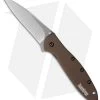 Kershaw Leek Assisted Opening Knife Brown (3" Stonewash) Elmax 1660SWBRN -Buck Knives Store kershaw leek brown 1660sw brn cm