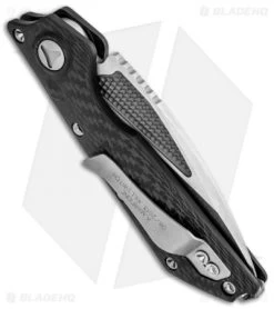 Marfione Custom DOC Killswitch Automatic Knife Carbon Fiber (3.75" Tri Tone) -Buck Knives Store microtech doc killswitch hand ground tri tone stonewash carbon fiber side