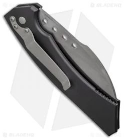 Microtech Hawk Automatic Knife (4" Stonewash Serr) 06/2002 #641 -Buck Knives Store microtech hawk 06 2002 941 side cm