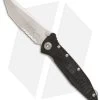 Microtech Socom Delta Tanto Folding Knife G-10 (4" Bead Blast Serr) 163-8