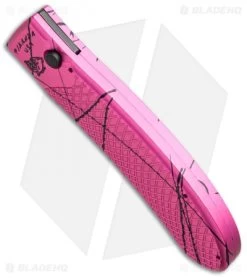 Piranha Toxin Automatic Knife Pink (3.75" Black Serr) -Buck Knives Store piranha toxin pink tactical ser bottom cm