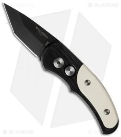 Pro-Tech Runt J4 Tanto Automatic Knife Ivory Micarta (1.94" Black) 5452