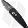 Pro-Tech Custom Damascus Stinger Automatic Knife (1.94" Plain) -Buck Knives Store protech stinger damascus custom damascus