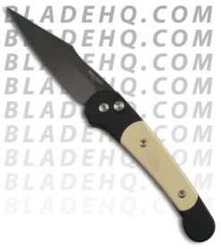 Pro-Tech 552 Tuxedo Monaco Knife Ivory Micarta (Black PLN)