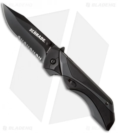 Schrade 24/7 MAGIC Spring Assisted Knife Gray/Black (3.25" Black Serr) SCHA8BS 3 Schrade 24/7 MAGIC Spring Assisted Knife Gray/Black (3.25" Black Serr) SCHA8BS