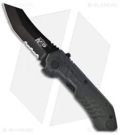 Smith & Wesson MAGIC Spring Assisted Tanto Knife (3" Black Serr) SWMP2BS