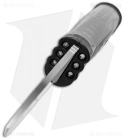 SOG Bladelight Camp Fixed Blade Knife W/ LEDs (4.50" Satin Plain) BLT21K -Buck Knives Store sog bladelight camp blt21k cp front