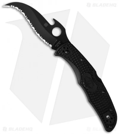 Spyderco Matriarch 2 Knife Emerson Black FRN (3.55" Black Full Serr) C12SBBK2W 3 Spyderco Matriarch 2 Knife Emerson Black FRN (3.55" Black Full Serr) C12SBBK2W