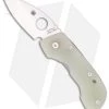 Spyderco Leafstorm Frame Lock Knife Titanium/Natural G-10 (2.44" Satin) C128GP