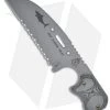 TOPS Knives FDX Shark Heat Fixed Blade Knife (4" Gray Serr) FDX-44 -Buck Knives Store tops fdx shark heat fdx 44