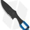 TOPS Knives Key-D Knife Blue Cord Wrapped Fixed Blade (3.5" Black Plain)