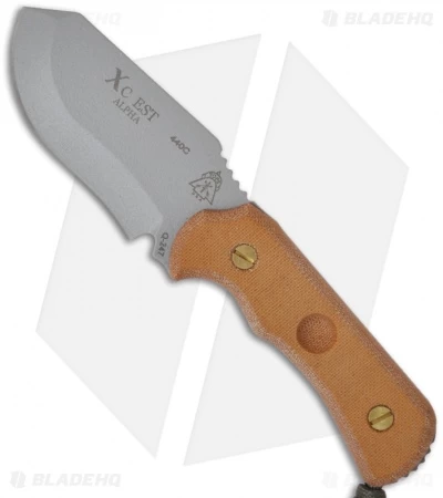 TOPS Knives XcEST-Alpha Fixed Blade Knife W/ Black Sheath (3.25" Gray) XCEST-A 3 TOPS Knives XcEST-Alpha Fixed Blade Knife W/ Black Sheath (3.25" Gray) XCEST-A