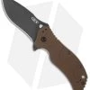 Zero Tolerance 0350BRN Assisted Opening Knife Brown Aluminum (3.25" Black) ZT